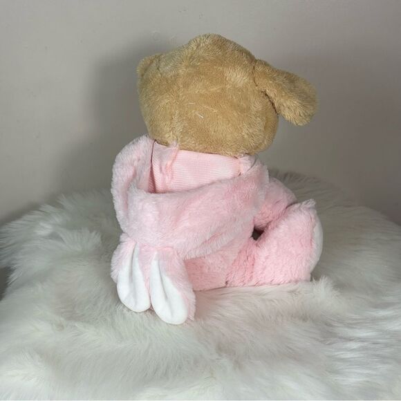 Plush Dog Toy - Tan and Pink - Picture 7 of 9